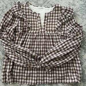 Neuflora Checkered Blouse Size Medium